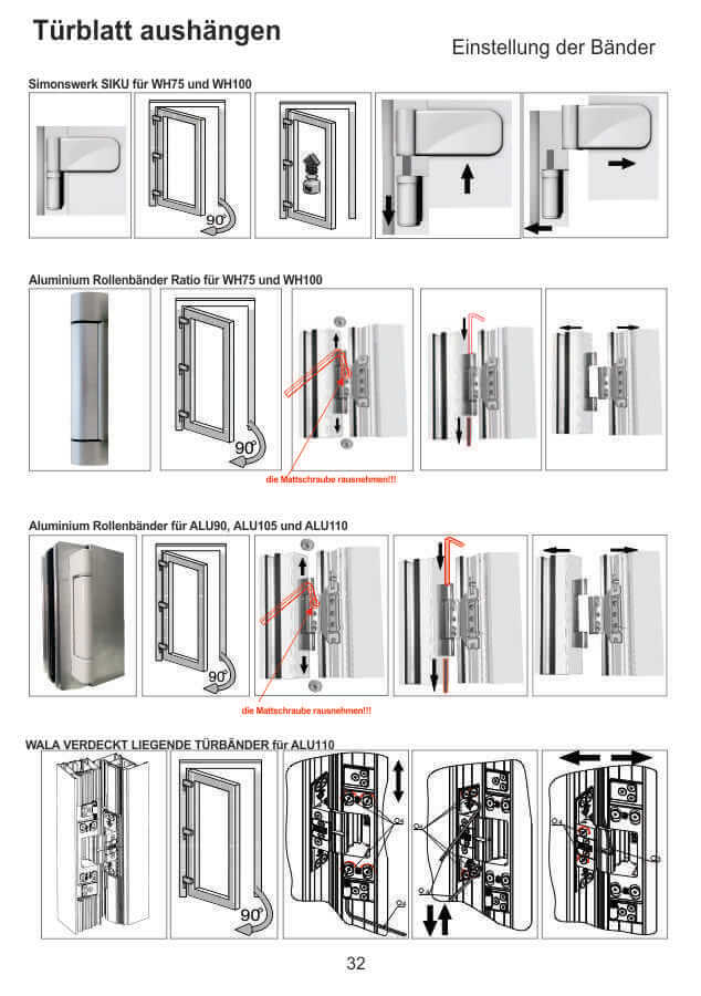 Türblatt aushängen Welthaus Türblatt aushängen