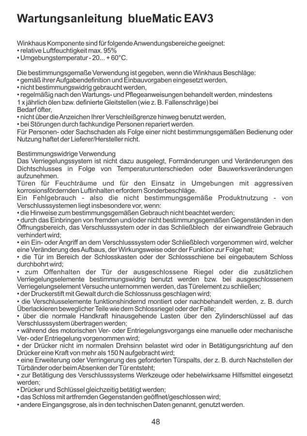 Wartungsanleitung blueMatic EAV3 Wartungsanleitung blueMatic EAV3